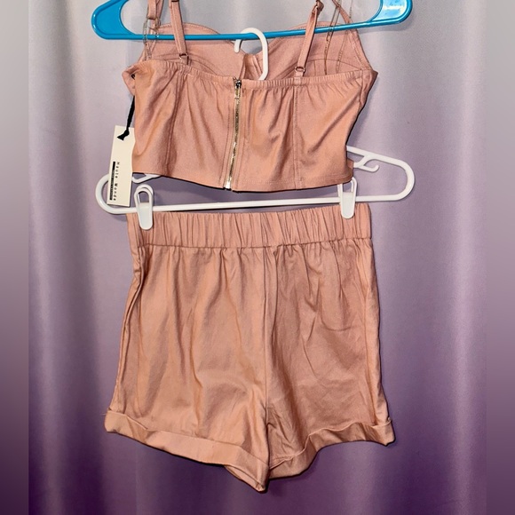 NTW Champagne Pink 2 Piece Short Set Size SM - Picture 5 of 10